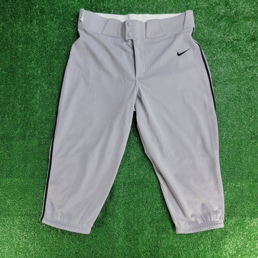 Nike Vapor Select Piped High Cuff Baseball Pants Men's Size Large Grey Black New